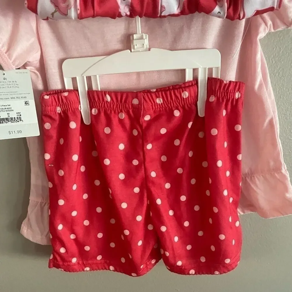CARTERS GIRLS JAMMIES SIZE 4T NWT